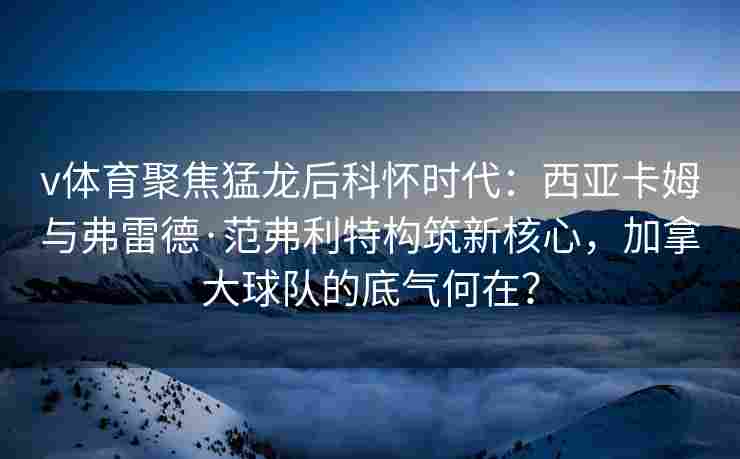 v体育聚焦猛龙后科怀时代:西亚卡姆与弗雷德·范弗利特构筑新核心,加拿大球队的底气何在?
